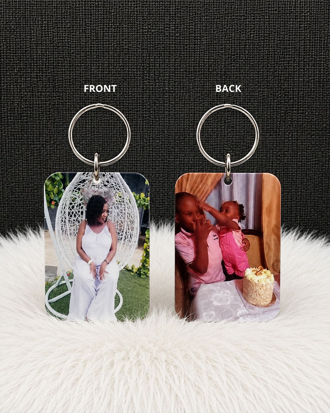 Polymer Double Sided Keyring
